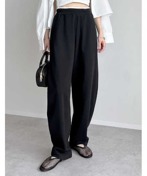 新品　LOHEN  バレルパンツ　ブラック　36 セール】【ハイパーストレッチ】バレルレッグパンツ（その他