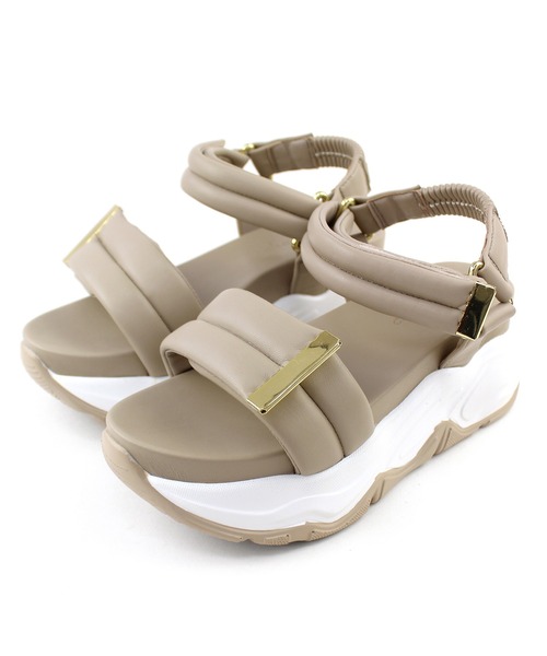 chocolates(チョコラテス)の「クッションベルト スポーツサンダル(サンダル・レディース・アイボリー/ブラック/ベージュ・L/LL/S/M)」の3枚目の写真