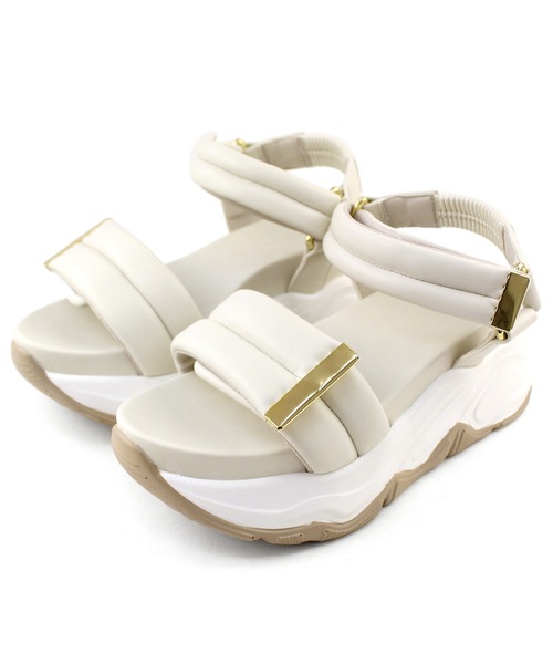 chocolates(チョコラテス)の「クッションベルト スポーツサンダル(サンダル・レディース・アイボリー/ブラック/ベージュ・L/LL/S/M)」の2枚目の写真