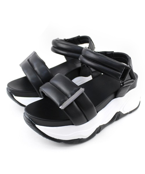 chocolates(チョコラテス)の「クッションベルト スポーツサンダル(サンダル・レディース・アイボリー/ブラック/ベージュ・L/LL/S/M)」の1枚目の写真