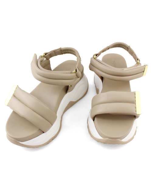 chocolates(チョコラテス)の「クッションベルト スポーツサンダル(サンダル・レディース・アイボリー/ブラック/ベージュ・L/LL/S/M)」の4枚目の写真