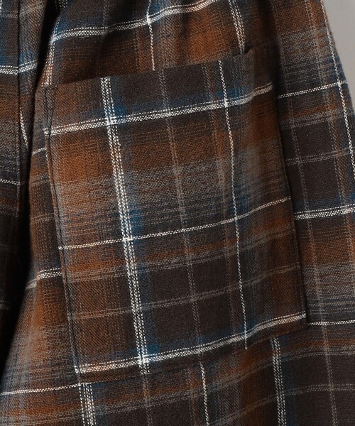 green label relaxing（グリーンレーベルリラクシング）の「TJ オンブレチェック ネルパンツ / キッズ  140cm-160cm（その他パンツ・キッズ・ワインレッド/オレンジ系その他・140cm/160cm/150cm）」の9枚目の写真