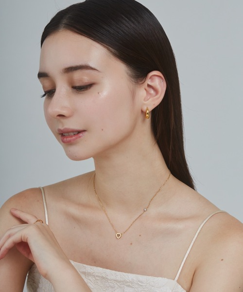 ciite' surgical stainless（シーテサージカルステンレス）の「【 金属アレルギー対応 】 ビジュー ミニハートネックレス サージカルステンレス（ネックレス・レディース・ゴールド/シルバー/ピンクゴールド・FREE）」の7枚目の写真