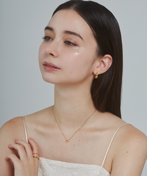 ciite' surgical stainless（シーテサージカルステンレス）の「【 金属アレルギー対応 】 ビジュー ミニハートネックレス サージカルステンレス（ネックレス・レディース・ゴールド/シルバー/ピンクゴールド・FREE）」の8枚目の写真