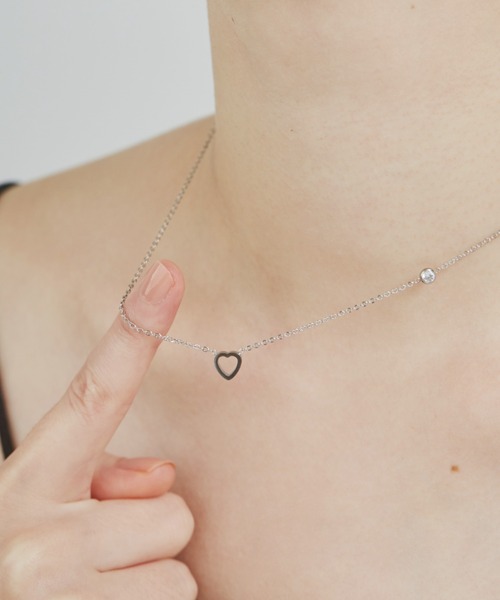 KAJABIJOUX カジャビジュー　シルバー ハートネックレス KAJA BIJOUX☆カジャビジュー☆ぷっくりハートネックレス