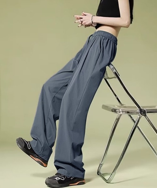 Miniministore（ミニミニストア）の「ワイドパンツ レディースハイウエスト美脚（カーゴパンツ・レディース・カーキ/ブラック/ダークグレー/ダークベージュ/ライトグレー・M/L）」の3枚目の写真