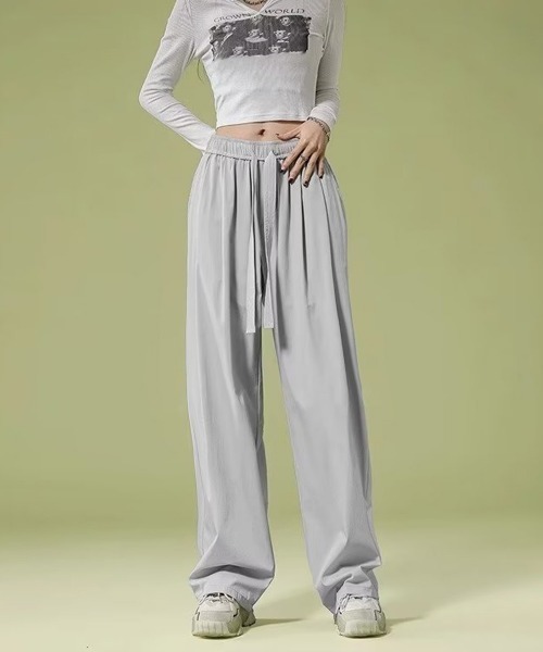 Miniministore（ミニミニストア）の「ワイドパンツ レディースハイウエスト美脚（カーゴパンツ・レディース・カーキ/ブラック/ダークグレー/ダークベージュ/ライトグレー・M/L）」の22枚目の写真