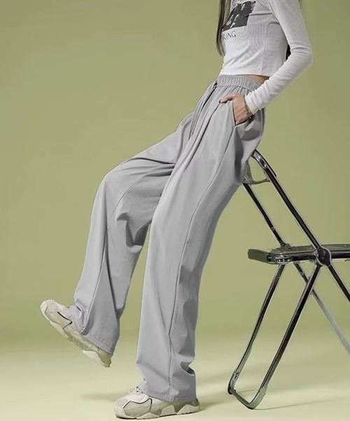 Miniministore（ミニミニストア）の「ワイドパンツ レディースハイウエスト美脚（カーゴパンツ・レディース・カーキ/ブラック/ダークグレー/ダークベージュ/ライトグレー・M/L）」の11枚目の写真