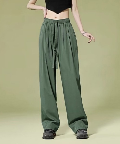 Miniministore（ミニミニストア）の「ワイドパンツ レディースハイウエスト美脚（カーゴパンツ・レディース・カーキ/ブラック/ダークグレー/ダークベージュ/ライトグレー・M/L）」の12枚目の写真