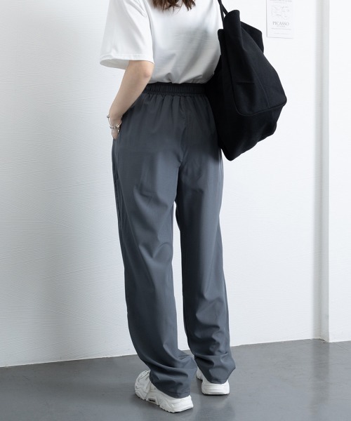 Miniministore（ミニミニストア）の「ワイドパンツ レディースハイウエスト美脚（カーゴパンツ・レディース・カーキ/ブラック/ダークグレー/ダークベージュ/ライトグレー・M/L）」の15枚目の写真