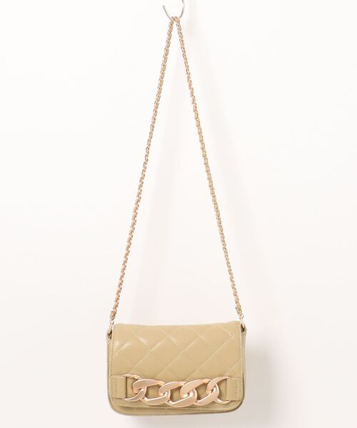 EDIT COLOGNE(エディットコロン)の「キルトチェーンショルダーバッグ(ショルダーバッグ・レディース・ライトグリーン/ホワイト系その他/ブラック・フリ-)」の3枚目の写真