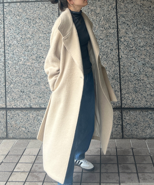 Rouge vif(ルージュヴィフ)の「モヘアシャギーテーラーコート(その他アウター・レディース・ベージュ/オフホワイト・36/38)」の12枚目の写真