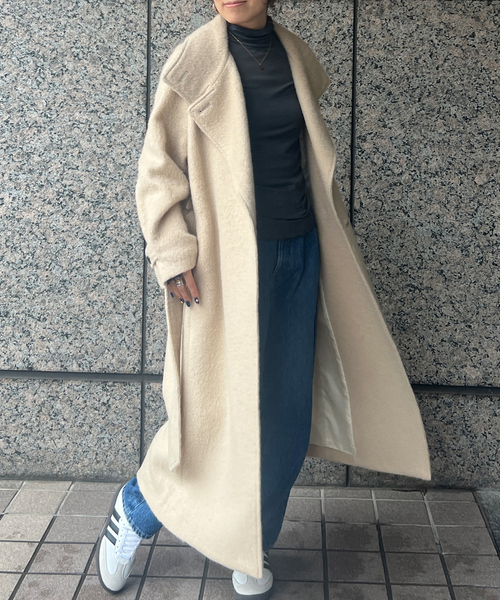 Rouge vif(ルージュヴィフ)の「モヘアシャギーテーラーコート(その他アウター・レディース・ベージュ/オフホワイト・36/38)」の13枚目の写真