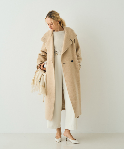 Rouge vif(ルージュヴィフ)の「モヘアシャギーテーラーコート(その他アウター・レディース・ベージュ/オフホワイト・36/38)」の15枚目の写真