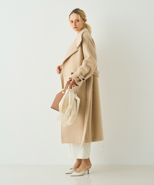 Rouge vif(ルージュヴィフ)の「モヘアシャギーテーラーコート(その他アウター・レディース・ベージュ/オフホワイト・36/38)」の17枚目の写真