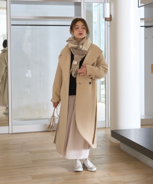 Rouge vif(ルージュヴィフ)の「モヘアシャギーテーラーコート(その他アウター・レディース・ベージュ/オフホワイト・36/38)」の3枚目の写真