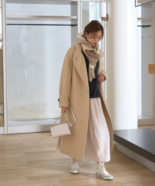 Rouge vif(ルージュヴィフ)の「モヘアシャギーテーラーコート(その他アウター・レディース・ベージュ/オフホワイト・36/38)」の4枚目の写真