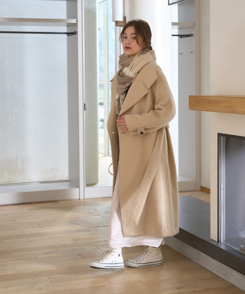 Rouge vif(ルージュヴィフ)の「モヘアシャギーテーラーコート(その他アウター・レディース・ベージュ/オフホワイト・36/38)」の6枚目の写真