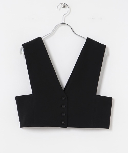 URBAN RESEARCH（アーバンリサーチ）の「Vネックショート丈ベスト（ベスト・レディース・ブラウン系その他/ブラック・FREE）」の19枚目の写真