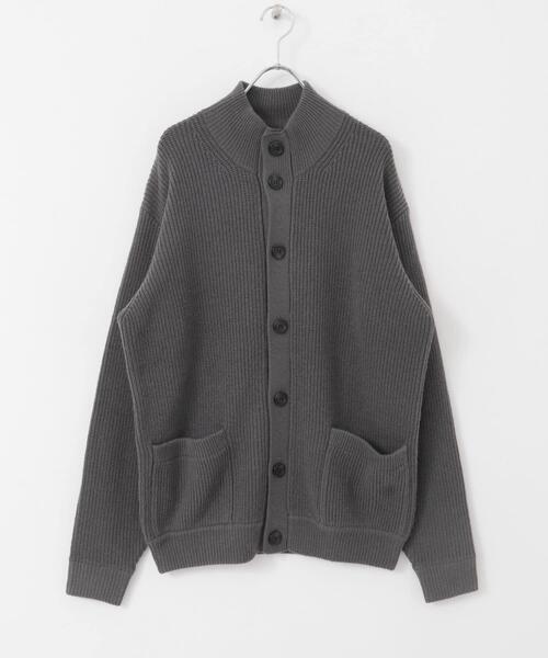 FORK&SPOON(フォークアンドスプーン)の「FORK&SPOON ウォッシャブルローゲージニットカーディガン(カーディガン/ボレロ・メンズ・ブルー/ブラック/グレー系その他・4/5)」の2枚目の写真