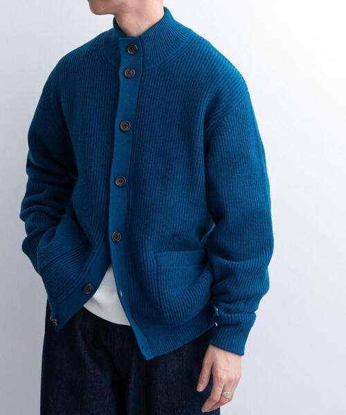 FORK&SPOON(フォークアンドスプーン)の「FORK&SPOON ウォッシャブルローゲージニットカーディガン(カーディガン/ボレロ・メンズ・ブルー/ブラック/グレー系その他・4/5)」の15枚目の写真