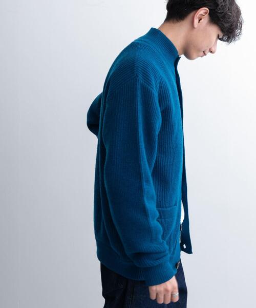 FORK&SPOON(フォークアンドスプーン)の「FORK&SPOON ウォッシャブルローゲージニットカーディガン(カーディガン/ボレロ・メンズ・ブルー/ブラック/グレー系その他・4/5)」の11枚目の写真