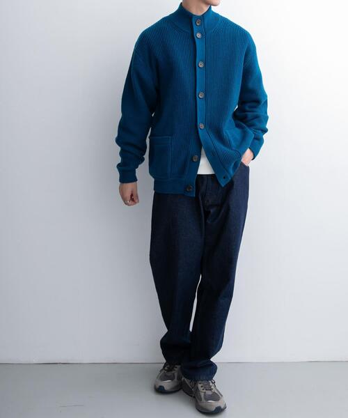 FORK&SPOON(フォークアンドスプーン)の「FORK&SPOON ウォッシャブルローゲージニットカーディガン(カーディガン/ボレロ・メンズ・ブルー/ブラック/グレー系その他・4/5)」の10枚目の写真