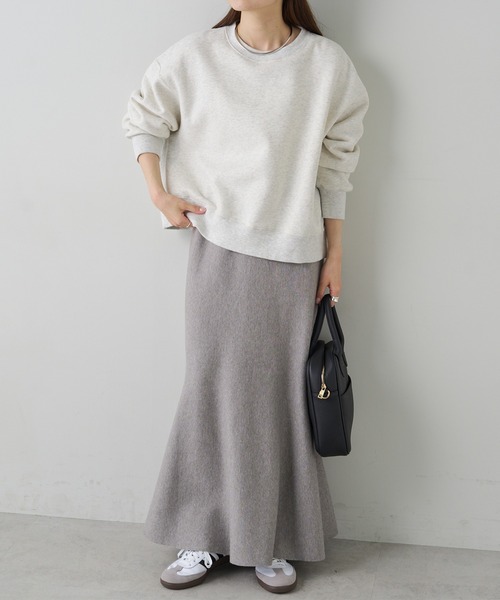 PUAL CE CIN（ピュアルセシン）の「ミラノリブニットスカート（スカート・レディース・ブラウン/アイボリー/ブラック/グレー系その他・FREE）」の11枚目の写真