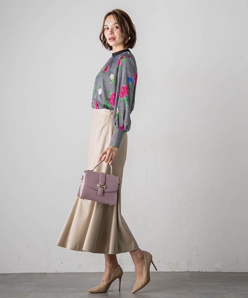 【セール】レザーマーメイドスカート(スカート)|Viaggio Blu(ビアッジョブルー) 【セール】レザーマーメイドスカート(スカート)|Viaggio Blu(ビアッジョブルー)