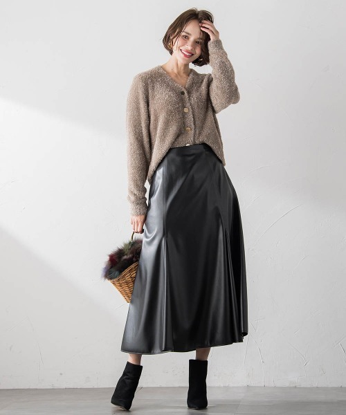 【セール】レザーマーメイドスカート(スカート)|Viaggio Blu(ビアッジョブルー) 【セール】レザーマーメイドスカート(スカート)|Viaggio Blu(ビアッジョブルー)