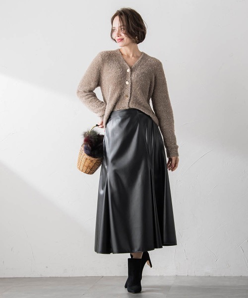 【セール】レザーマーメイドスカート(スカート)|Viaggio Blu(ビアッジョブルー) 【セール】レザーマーメイドスカート(スカート)|Viaggio Blu(ビアッジョブルー)