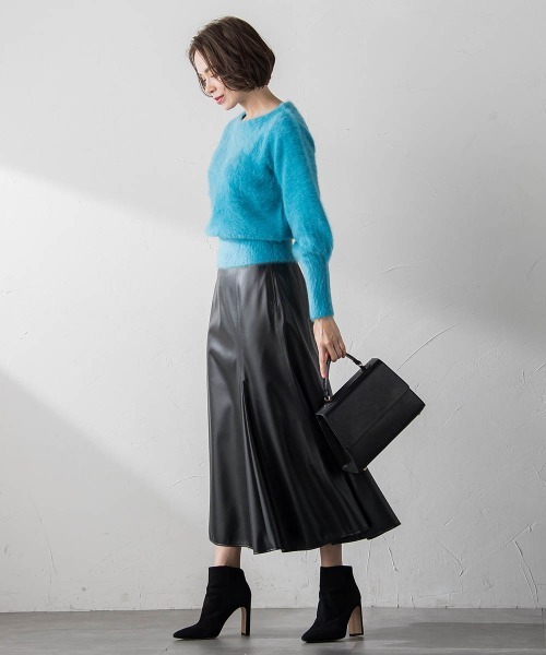 【セール】レザーマーメイドスカート(スカート)|Viaggio Blu(ビアッジョブルー) 【セール】レザーマーメイドスカート(スカート)|Viaggio Blu(ビアッジョブルー)