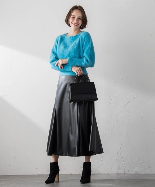 【セール】レザーマーメイドスカート(スカート)|Viaggio Blu(ビアッジョブルー) 【セール】レザーマーメイドスカート(スカート)|Viaggio Blu(ビアッジョブルー)