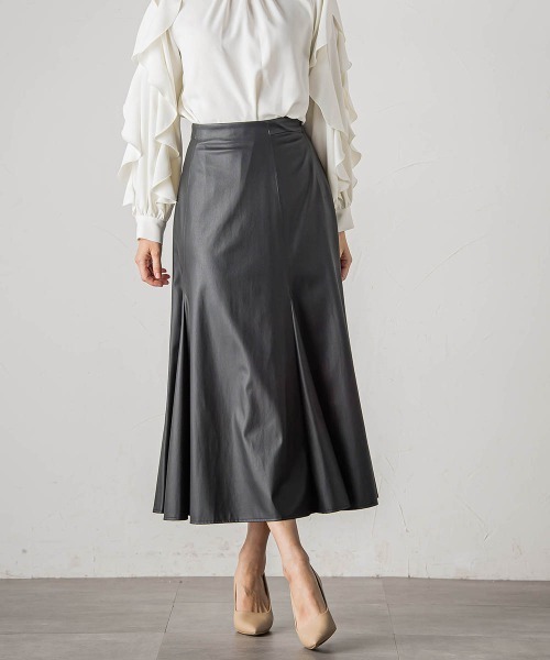 【セール】レザーマーメイドスカート(スカート)|Viaggio Blu(ビアッジョブルー) 【セール】レザーマーメイドスカート(スカート)|Viaggio Blu(ビアッジョブルー)
