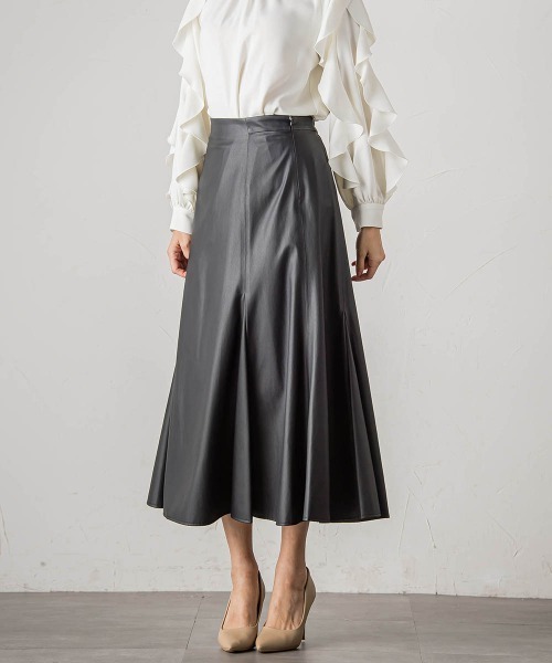 【セール】レザーマーメイドスカート(スカート)|Viaggio Blu(ビアッジョブルー) 【セール】レザーマーメイドスカート(スカート)|Viaggio Blu(ビアッジョブルー)