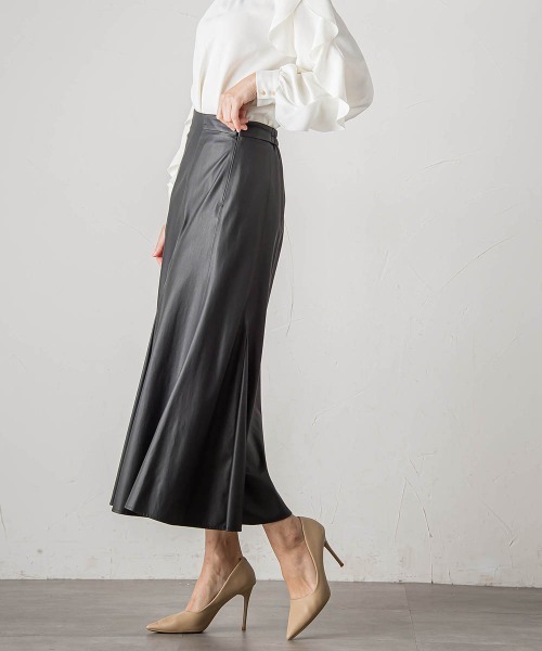 【セール】レザーマーメイドスカート(スカート)|Viaggio Blu(ビアッジョブルー) 【セール】レザーマーメイドスカート(スカート)|Viaggio Blu(ビアッジョブルー)