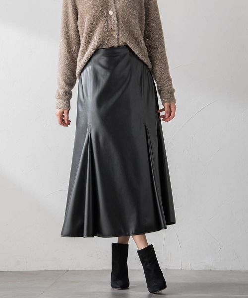 【セール】レザーマーメイドスカート(スカート)|Viaggio Blu(ビアッジョブルー) 【セール】レザーマーメイドスカート(スカート)|Viaggio Blu(ビアッジョブルー)