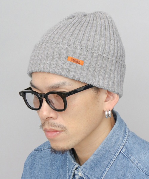 UNIVERSAL OVERALL(ユニバーサルオーバーオール)の「リブ編み ニットワッチ(ニット帽) 深め(ニットキャップ/ビーニー・メンズ・ネイビー/グレー/オフホワイト/ブラック/ブラウン・FREE)」の3枚目の写真