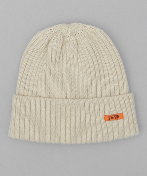 UNIVERSAL OVERALL(ユニバーサルオーバーオール)の「リブ編み ニットワッチ(ニット帽) 深め(ニットキャップ/ビーニー・メンズ・ネイビー/グレー/オフホワイト/ブラック/ブラウン・FREE)」の9枚目の写真