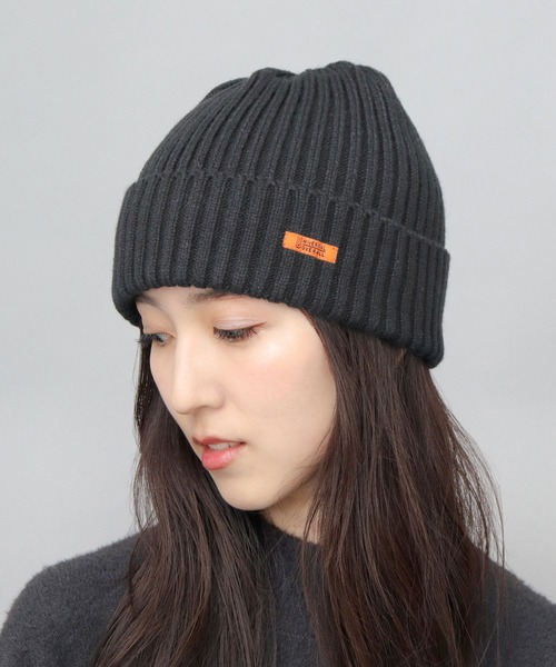 UNIVERSAL OVERALL(ユニバーサルオーバーオール)の「リブ編み ニットワッチ(ニット帽) 深め(ニットキャップ/ビーニー・メンズ・ネイビー/グレー/オフホワイト/ブラック/ブラウン・FREE)」の16枚目の写真