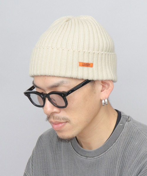 UNIVERSAL OVERALL(ユニバーサルオーバーオール)の「リブ編み ニットワッチ(ニット帽) 深め(ニットキャップ/ビーニー・メンズ・ネイビー/グレー/オフホワイト/ブラック/ブラウン・FREE)」の13枚目の写真