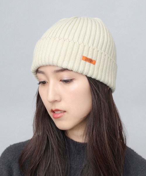 UNIVERSAL OVERALL(ユニバーサルオーバーオール)の「リブ編み ニットワッチ(ニット帽) 深め(ニットキャップ/ビーニー・メンズ・ネイビー/グレー/オフホワイト/ブラック/ブラウン・FREE)」の14枚目の写真