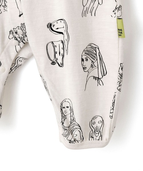 すごい絵総柄カバーオール（ロンパース）｜MAKE YOUR DAY
