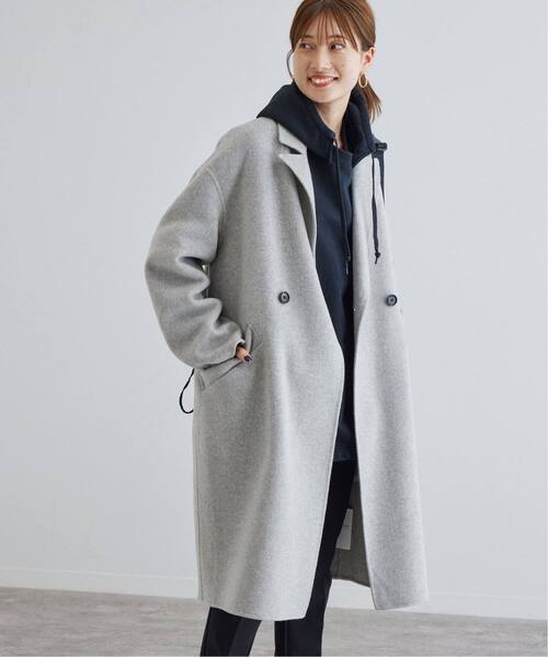 FRAMeWORK（フレームワーク）の「≪追加≫SUPER160sダブルブレストコート2（チェスターコート・レディース・ネイビー/ライトグレー/モカ・36/38）」の14枚目の写真