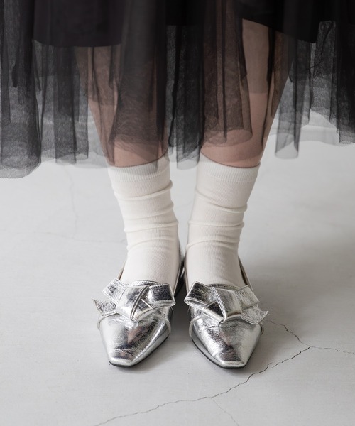 welleg（ウェレッグ）の「コットン入り　シンプルソックス（ソックス/靴下・レディース・ホワイト/ブラック・M）」の11枚目の写真