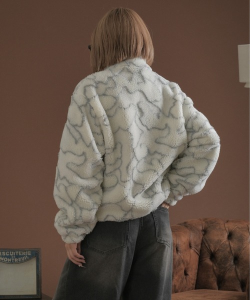 sedacle(セダクル)の「クラックデザインボアブルゾン(ブルゾン・メンズ・ブラック/グレー/オフホワイト・LARGE/MEDIUM/SMALL)」の7枚目の写真