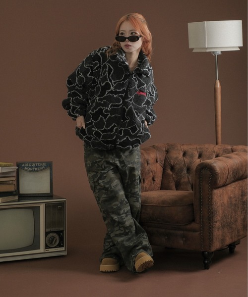 sedacle(セダクル)の「クラックデザインボアブルゾン(ブルゾン・メンズ・ブラック/グレー/オフホワイト・LARGE/MEDIUM/SMALL)」の17枚目の写真