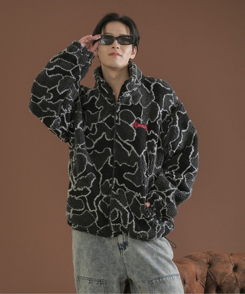 sedacle(セダクル)の「クラックデザインボアブルゾン(ブルゾン・メンズ・ブラック/グレー/オフホワイト・LARGE/MEDIUM/SMALL)」の19枚目の写真