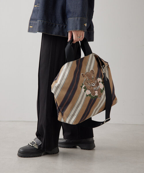 【未使用】sampo×ear　イアパピヨネ レオトートバッグ L　A4 2way ear PAPILLONNER（イアパピヨネ）の「《A4サイズ対応/2way