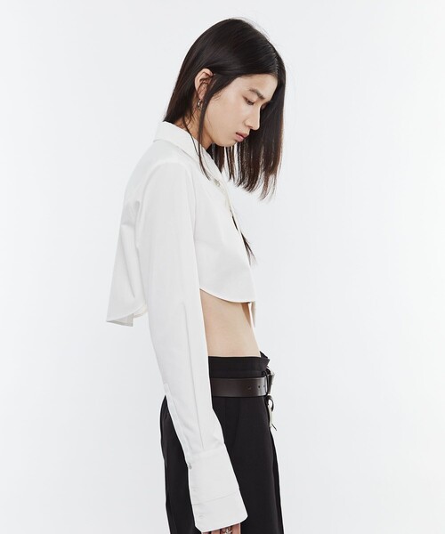 POOLDE（プールデ）の「【POOLDE/プールデ】Layered Shirts/レイヤードシャツ（シャツ/ブラウス・レディース・ホワイト/グレー・S/M）」の4枚目の写真